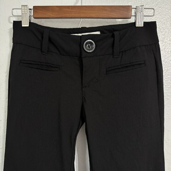 Aeropostale Women’s Black Dress Pants Size 0 Regular Stretch Low Rise Career Y2K - Picture 1 of 10